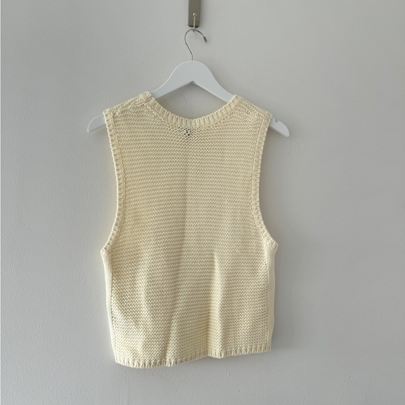 RAG & BONE Ivory Cotton Knit Sweater  Tank M - Picture 3 of 7